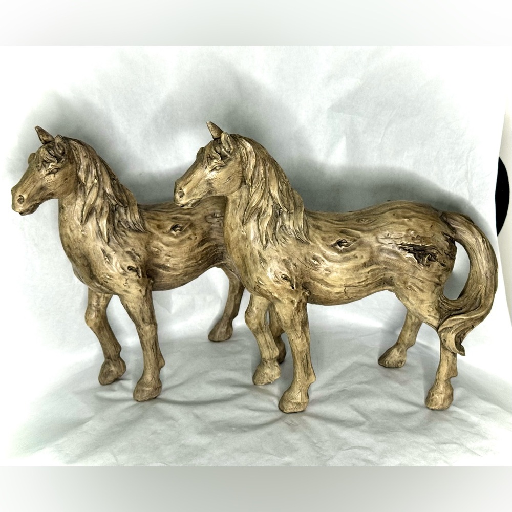 Carved Resin Type Decorative Horse Sculptures